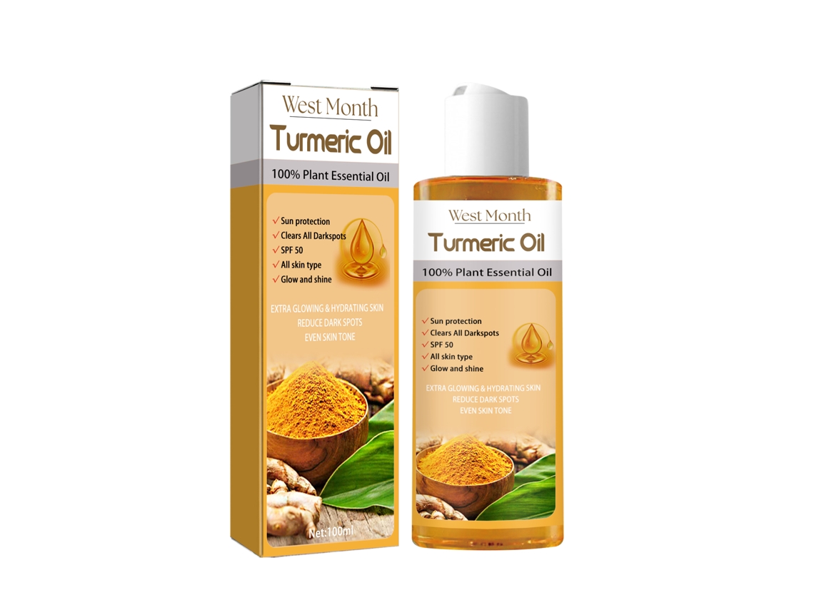 Aceite esencial de cúrcuma 100% puro y natural para la salud y la belleza.