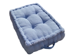 Cojín CUSHIONS, POUFS AND MORE Respaldo Palet Modelo Waffle Azul 60X80X10 – 100% Algodón