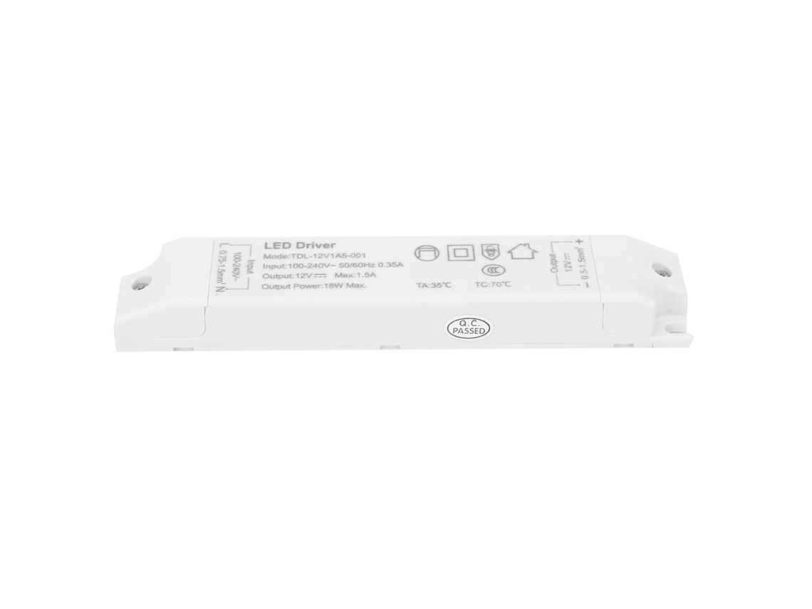 Controlador LED para fuente de alimentación, adaptador transformador con interruptor AC100V-240V TDL-12V1A5-001