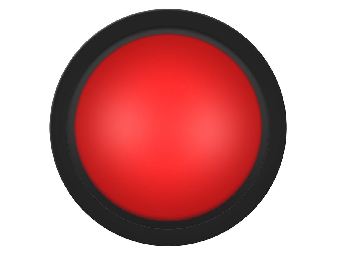 Botón arcade con LED, 100 mm de convexidad para consolas de videojuegos - Rojo