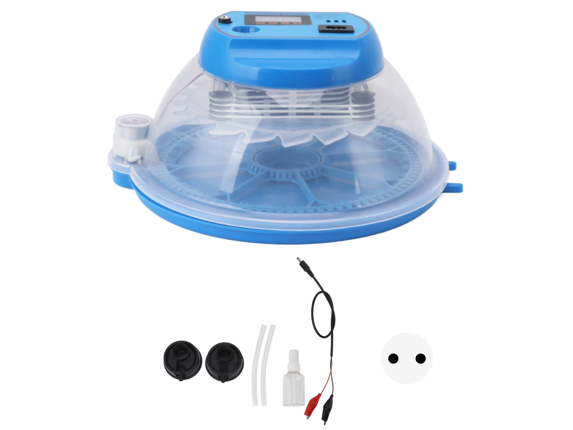 Incubadora de 8 huevos con control de temperatura y volteador automático para incubar pollos, palomas, codornices y patos, enchufe UE 220 V