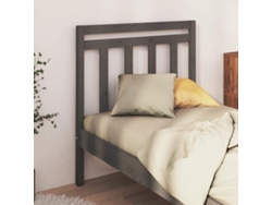 Cabecero De Cama Madera Maciza De Pino Gris 96x4x100 Cm