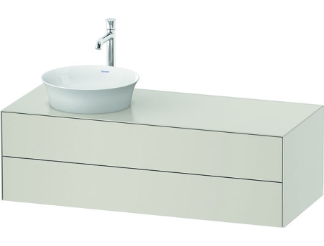 DURAVIT Tulip blanco, mueble de baño colgado en la pared, ancho 1300 x fondo 550mm, con 2 cajones, con tecnología tip-on, WT4987L