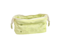 Estuche para lápices con dibujos bordados, gran capacidad, para estudiantes, color amarillo y verde