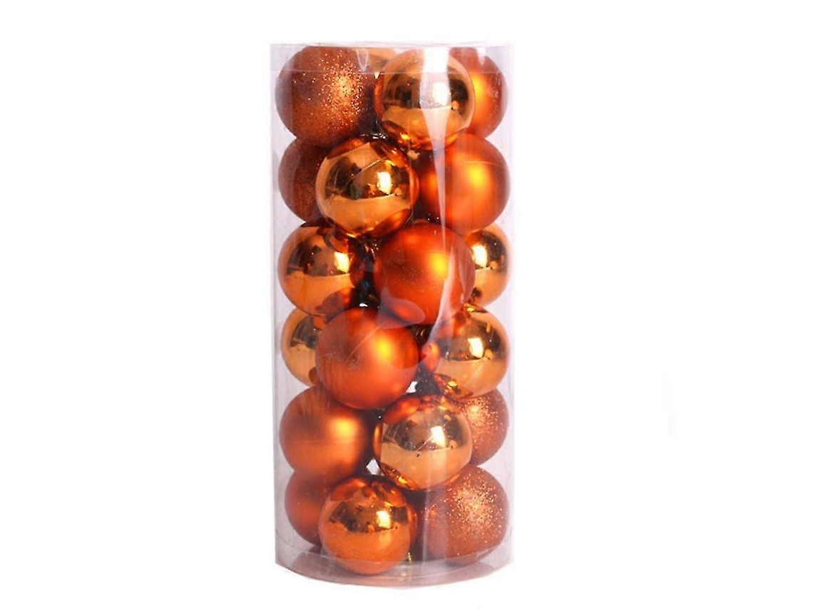 24 adornos navideños brillantes y pulidos en forma de bola, de 3,8 cm. Hengjian (1,5 pulgadas).
