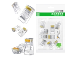 Conector Ethernet para ordenador Ugreen RJ45 Cat 6, paquete de 10, transparente