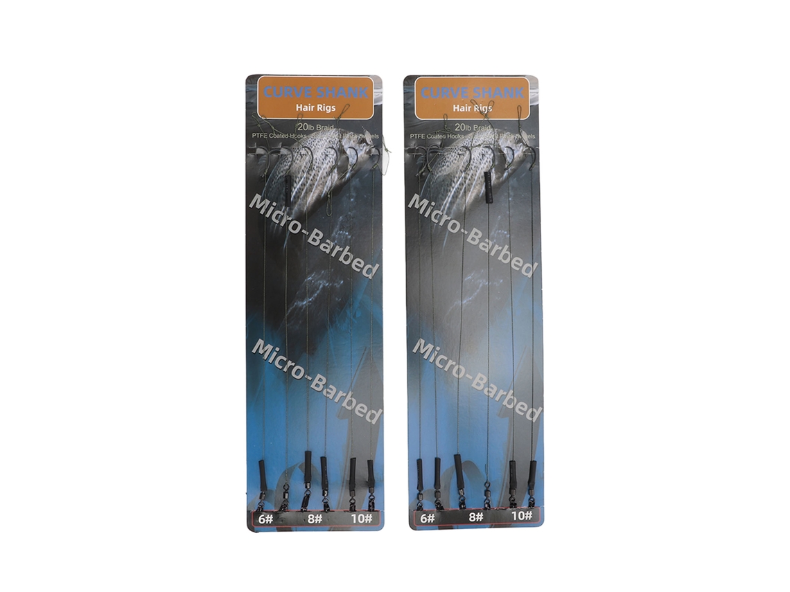 Kit De 2 Pacotes De Hair Rigs Para Carpa Com Recobrimento Ptfe Anzóis Barbados Para Pesca Em Água Doce E Salgada
