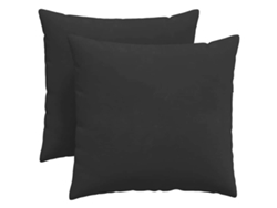 Cojines De Sofá 2 Uds Negro 45 X 45 Cm Tela