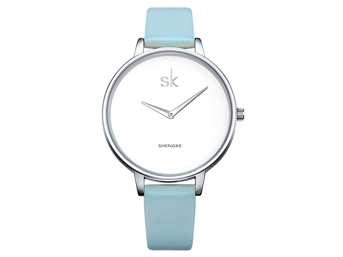 Elegante Reloj De Pulsera De Cuarzo Con Esfera Redonda Y Correa De Poliuretano Para Uso Diario.