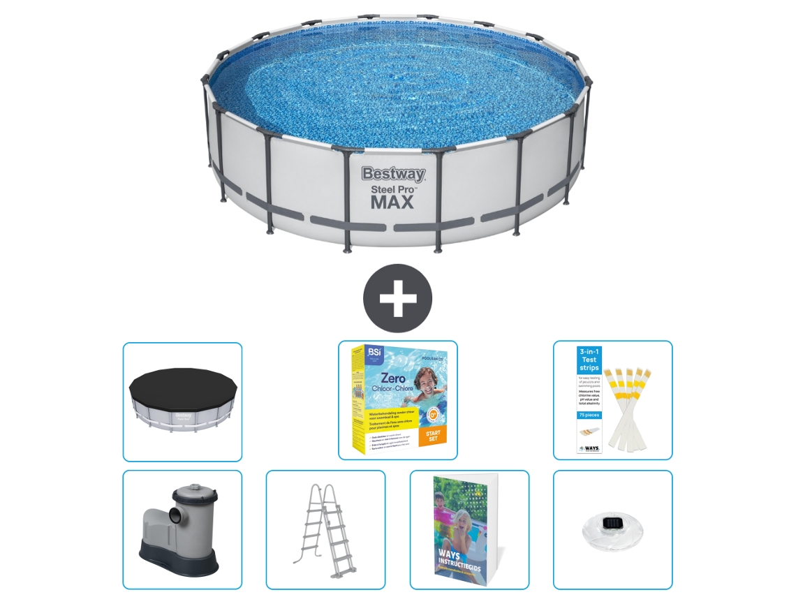 Bestway Piscina Bestway Steel Pro Max Redonda - 488x122 Cm - 8-peças S526