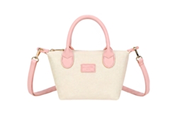 Mini Bolso Tote De Lona Para Mujer Efecto Piel Con Correa