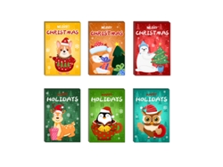 Juego de 24 tarjetas navideñas, tarjetas de felicitación con sobres y pegatinas NEVEANCE