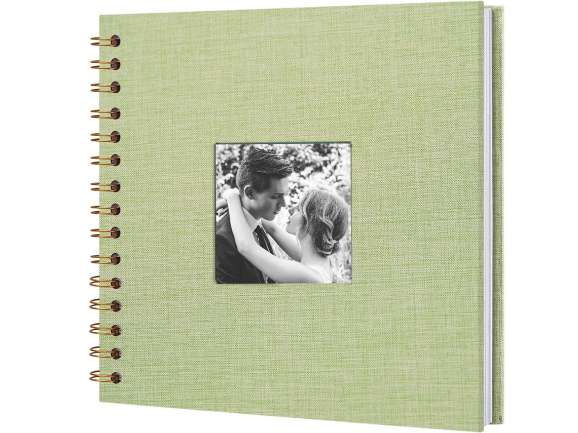 Álbum De Fotos Diy De 8 Pulgadas, Papel Kraft Rígido Para Cumpleaños Y Bodas (20 Hojas/verde) Gertiz