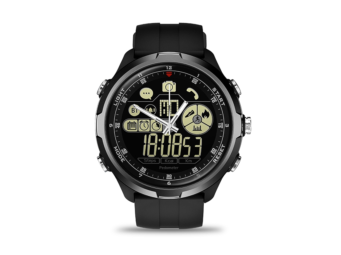 Reloj Inteligente Zeblaze Vibe 4 Hybrid Resistente Al Agua, Bluetooth, De Maquinaria Y Vista Completa