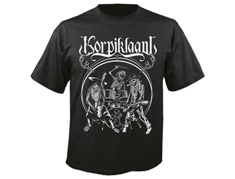 Camiseta ROCKINSTONE de bebedor de cerveza Korpiklaani (Algodón - S)