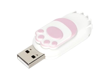 HURRISE Foto Memory Stick Gato Pata Forma USB Flash Drive Portátil U Disk Gran Unidad de Almacenamiento de Computadora Palillo Rosa 128 Gb