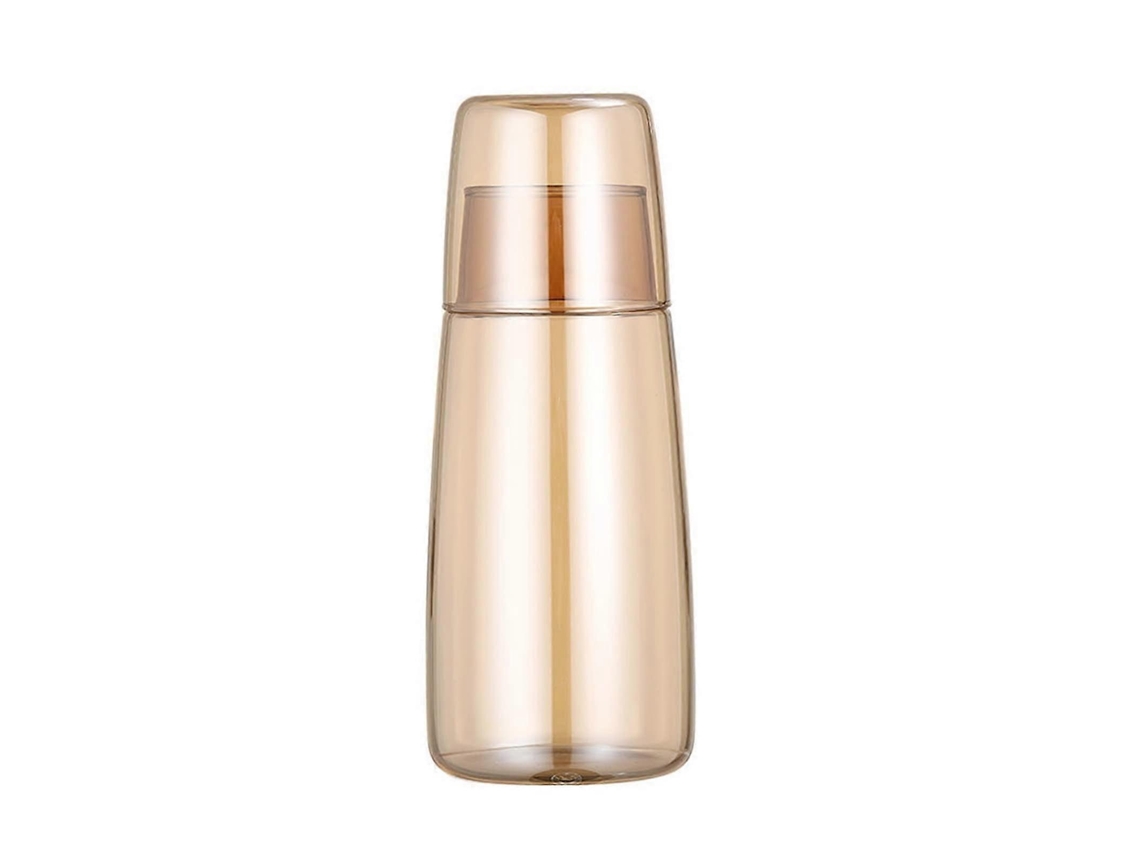 Jarra de vidrio de borosilicato de 750 ml con tapa para bebidas frías o calientes.