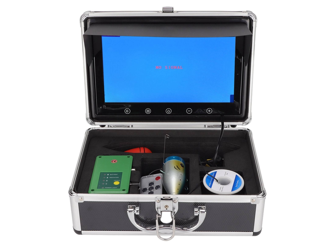 Cámara de pesca subacuática portátil con pantalla LCD HD de 10,1'' y 1000 TVL. Enchufe estadounidense.