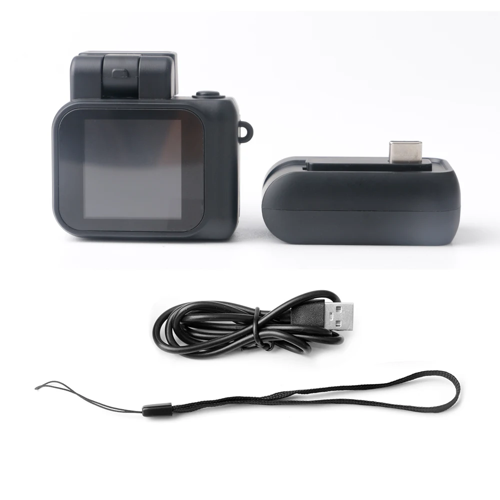Minicámara Réflex Digital Para Niños (16 Gb, Negra Y Con Batería), Con Flash Y Base Para Batería, 1080p, Pantalla Lcd