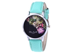 Reloj Casual De Moda Unisex Zhoulianfa De Cuarzo Con Correa De Cuero (verde Menta)