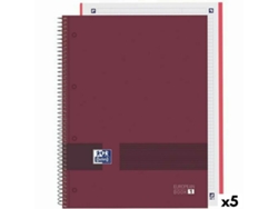 Cuaderno OXFORD European Book Write&Erase Burdeos A4 (5 Unidades)