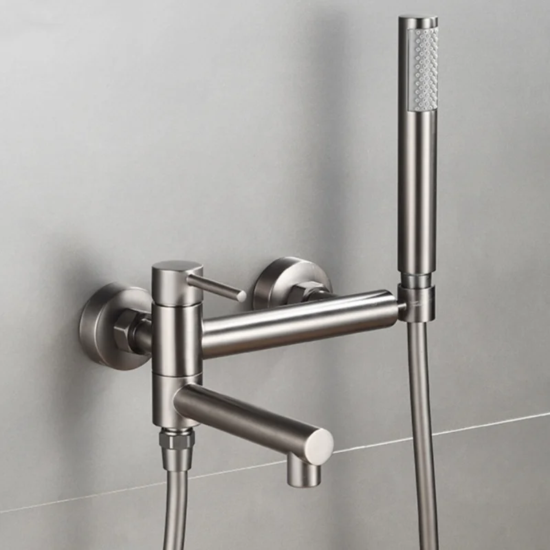 Grifo MDUG con pantalla LED digital y cabezal de ducha giratorio de 360° para mezclar el agua.