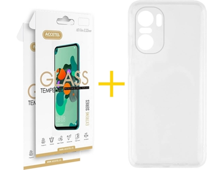 Carcasa + 2 Protectores de Pantalla para Xiaomi MI 11I ACCETEL Transparente Claro