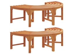Maison Exclusive - Banco De Árbol 2 Pcs Natural 160 X 80 X 45cm