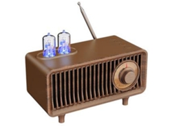 Altavoz Bluetooth retro, portátil, inalámbrico, vintage, de madera de nogal, para decoración del hogar y la oficina.