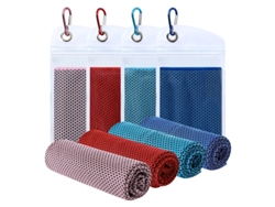 Toallas refrescantes, paquete de 4, toalla fría superabsorbente. 30 x 90 cm. Czhhmart