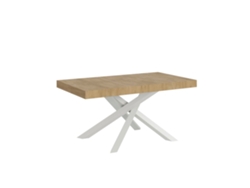 Mesa Extensible Volantis 200/460x90 cm Roble Natural con Patas Blancas Itamoby