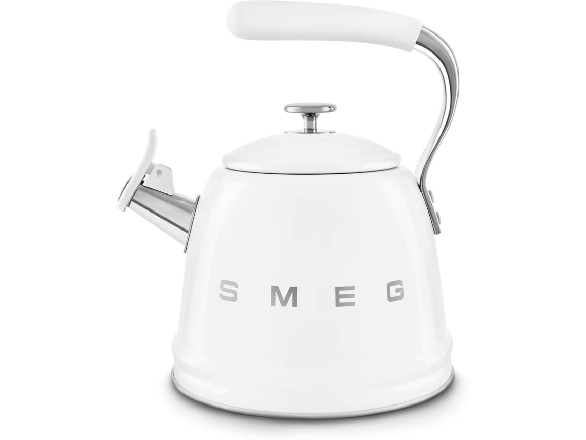 Hervidor de acero con silbato SMEG WKF01WH Blanco (2.3 L)  