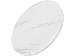 Tablero De Mesa Redondo De Ø40 Cm En Mármol Blanco, 1,6 Cm De Espesor Y Resistente Al Calor, Para Bajas Temperaturas.