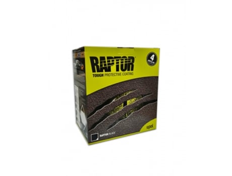 Pintura U-POL Raptor Super Resistente 2K Kit Negro (4 L)