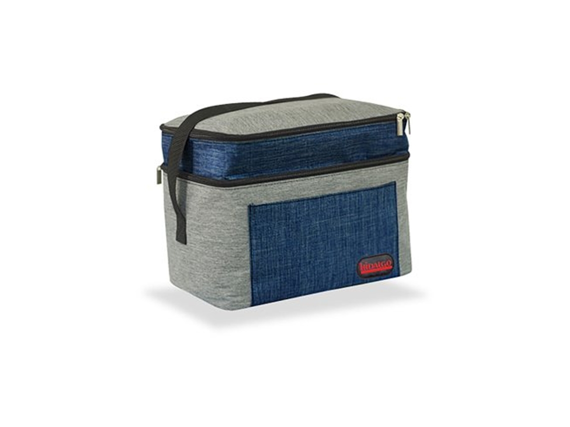 Nevera Portátil De 10 Litros De Capacidad Color Azul Y Gris Con Correa Y Revestimiento Isotérmico Epe