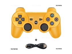 (oro) Controlador Bluetooth, Joystick Inalámbrico De Seis Ejes, Batería Incorporada, Compatible Con Sony.