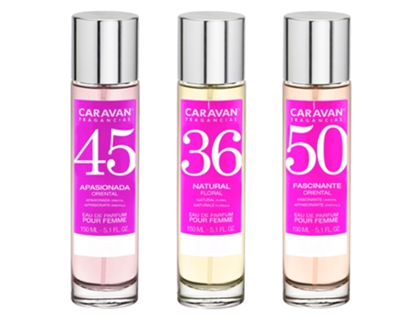 3x Perfume de Hombre Nº45 Nº36 Nº50 150ml CARAVAN