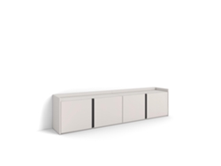 Mueble para TV, 207x35x50cm, para televisores de hasta 80'', color beige.