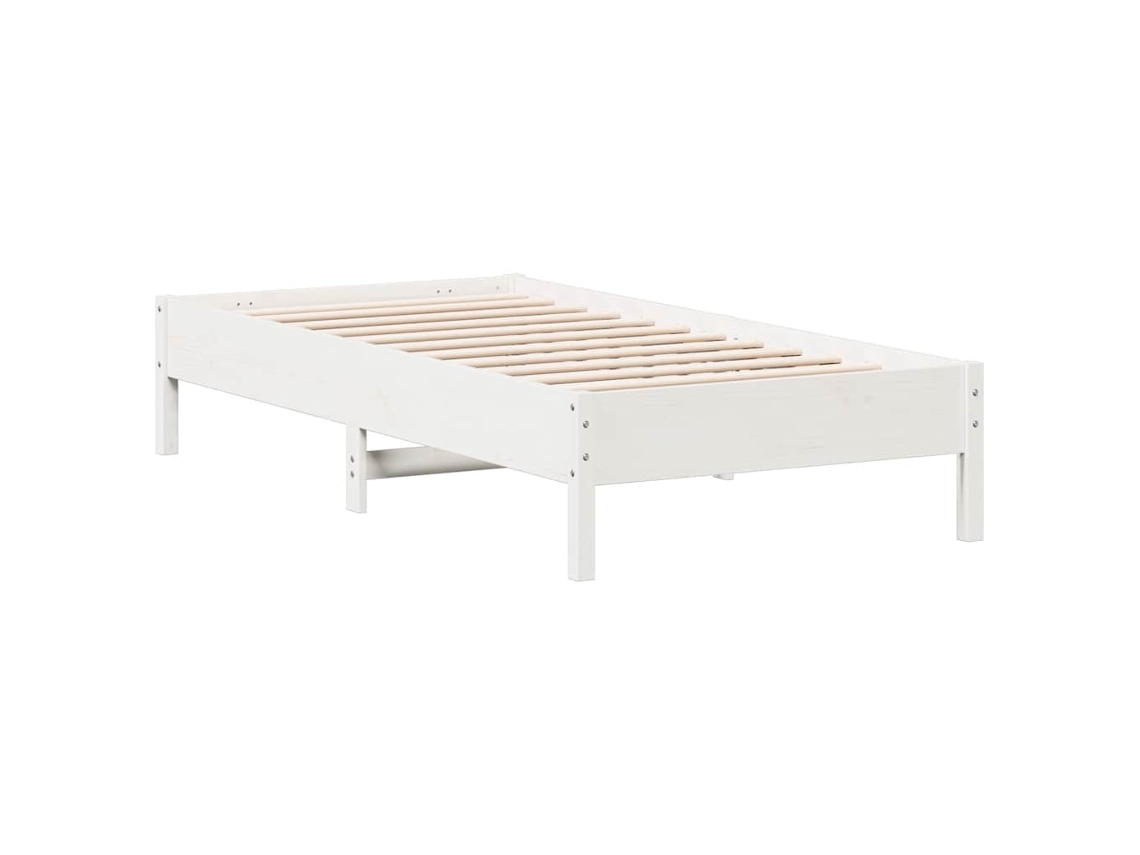Maison Exclusive - Estructura De Cama Sin Colchón Madera Maciza Blanca 75x190 Cm