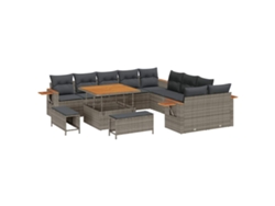 Maison Exclusive - Conjunto De Sofás De Jardín Con Cojín 13 Pcs Gris