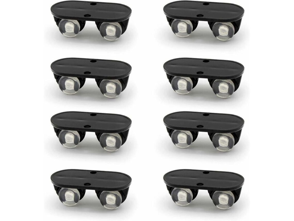 Polea de caja de almacenamiento de 8 piezas, ruedas para muebles pequeños, polea autoadhesiva de plástico.