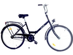 Bicicleta plegable B.active de 24 pulgadas sin marchas, color negro
