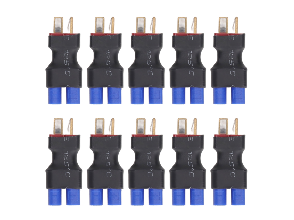 Adaptador De Conector De Batería Lipo Rc 10 Piezas Ec3 Hembra A T Plug Macho Universal Para Coche Avión Barco Rc