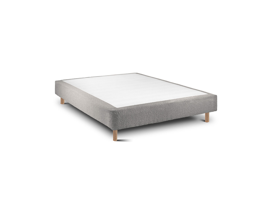 Base de Cama Rígida 20 Ascot Taupe Pies Redonda 200 X 100 cm