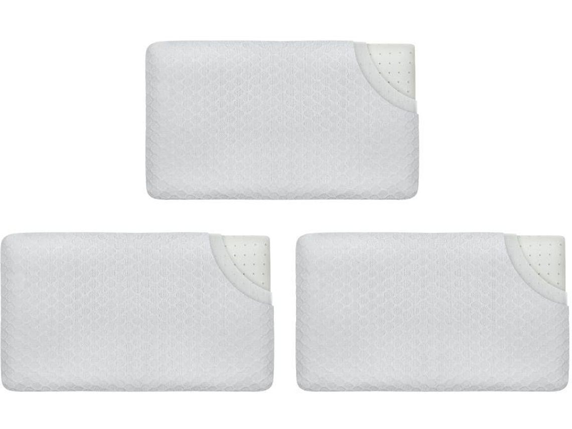Conjunto de 3 Almohadas Infantiles INPHYSIO Transpirables en Tejido de Bambú