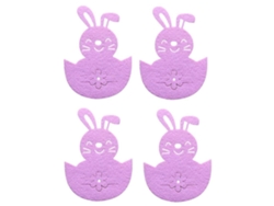 Organizador de cubiertos de mesa con 4 piezas, con forma de conejito de Pascua, para guardar cubiertos y utensilios. Nostalgia88