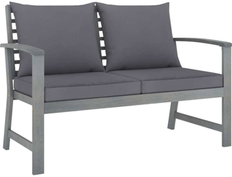 Banco de jardín VIDAXL Gris Madera de acacia (120x60.5x81 cm)