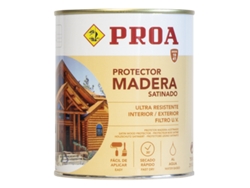 Lasur protector para madera al agua exterior Transparente 0,75L Cuida y protege la madera con acabado natural PROA