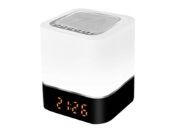 Altavoz Bluetooth Lámpara De Ambiente Led Con Toque Reloj Despertador Radio Con Tarjeta
