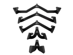 Pack de 5 Agarres de Polea FITNESS TECH (Negro - Acero)